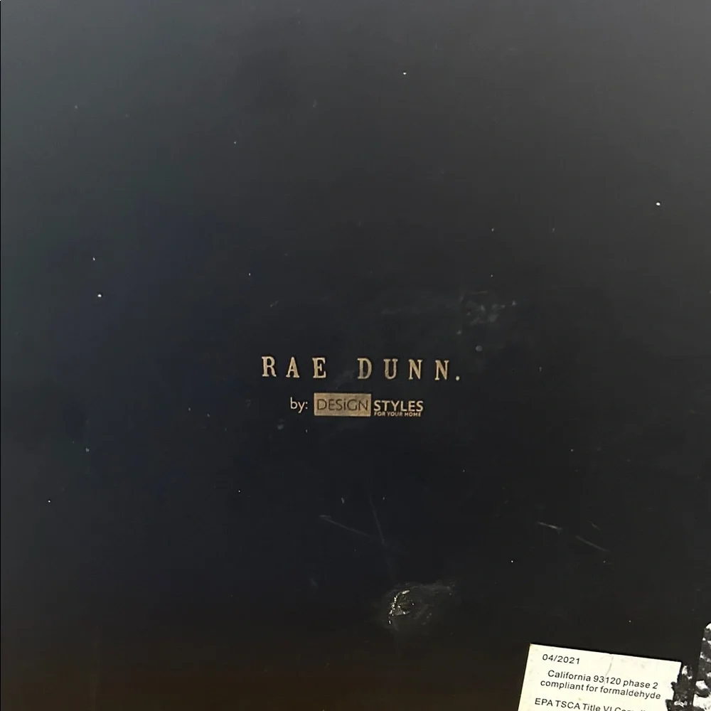Rae Dunn Black and Brown Bath Organizer